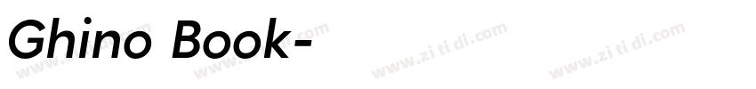 Ghino Book字体转换
